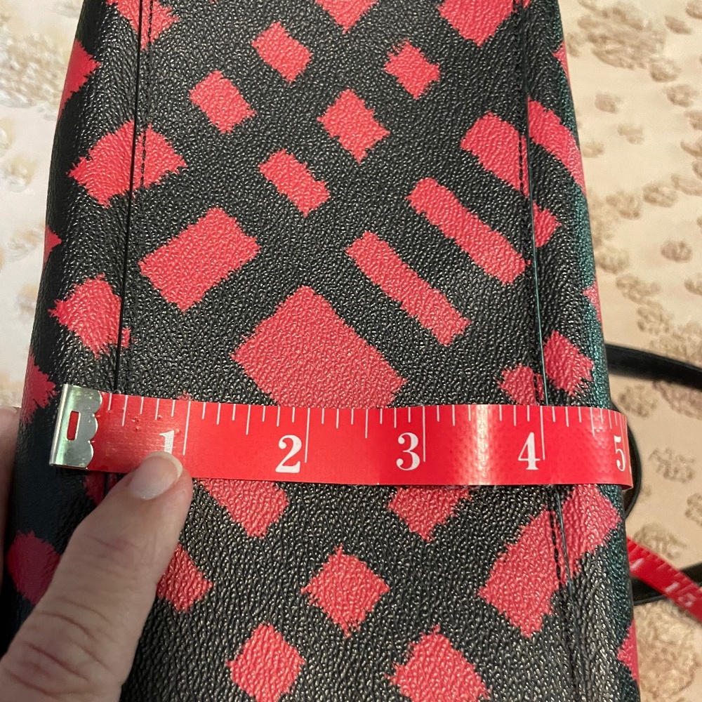 Coach Red and Black Plaid Tote - Picture 14 of 15